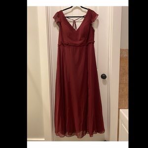 Azazie Claudine in Cabernet